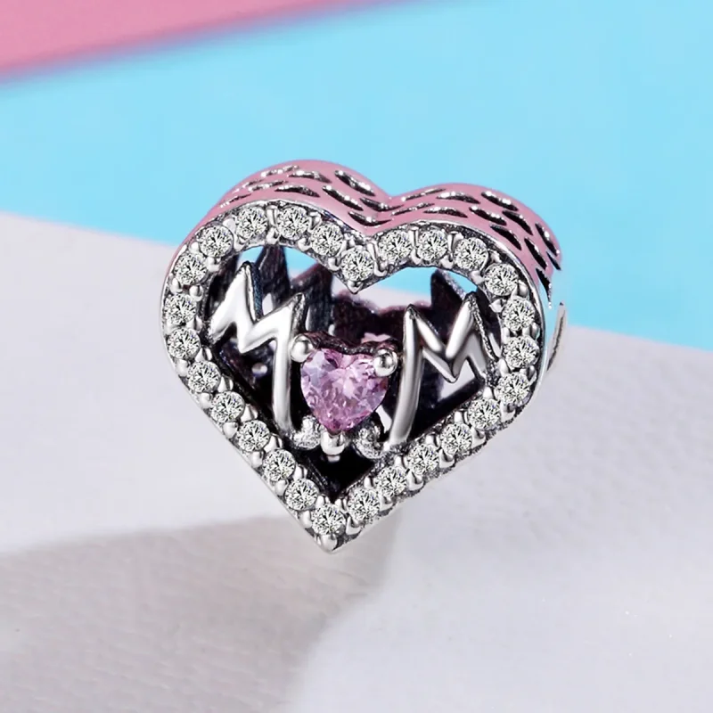 (image for) Pandora Style Silver Charm, Mom - SCC395 - View 3