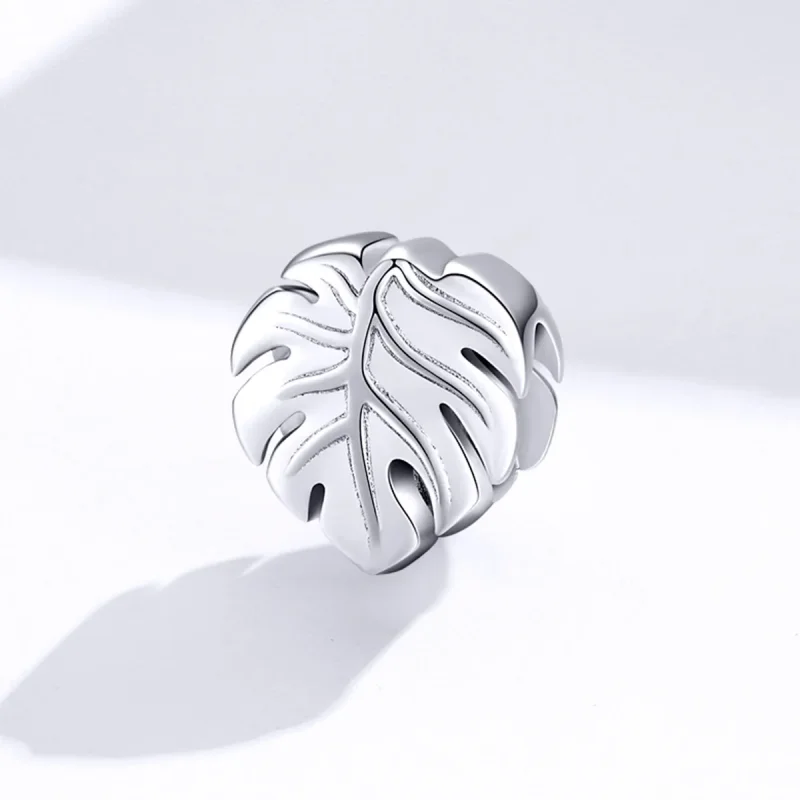 (image for) Pandora Style Silver Charm, Monstera Deliciosa - BSC141 - View 2