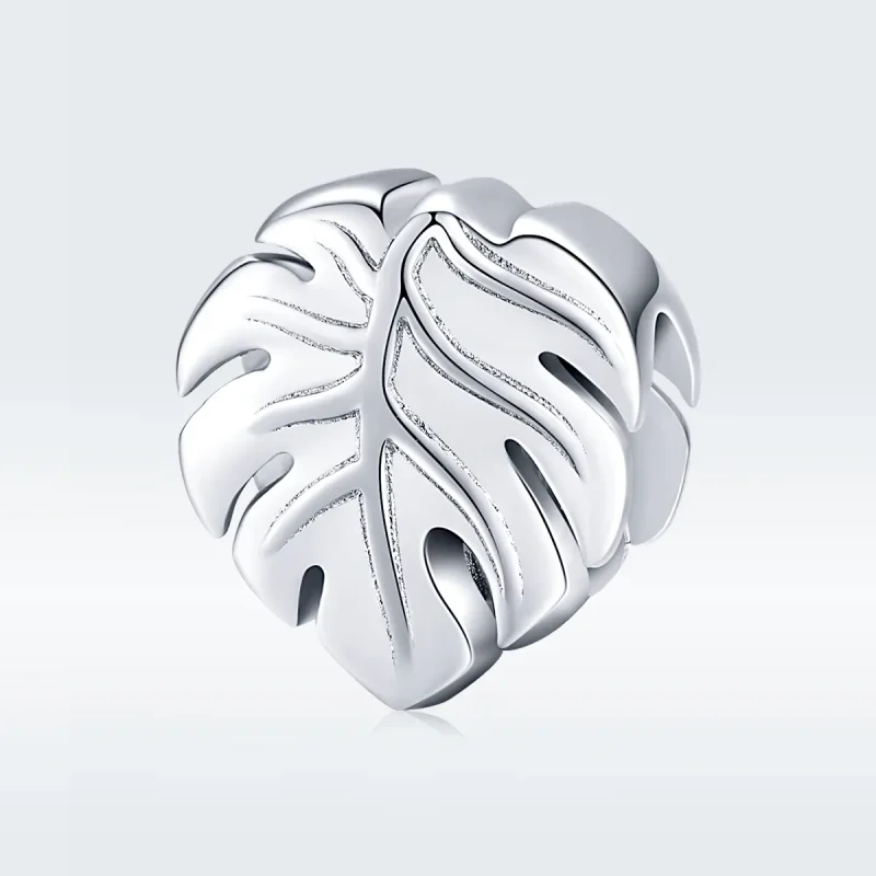 (image for) Pandora Style Silver Charm, Monstera Deliciosa - BSC141 - View 5
