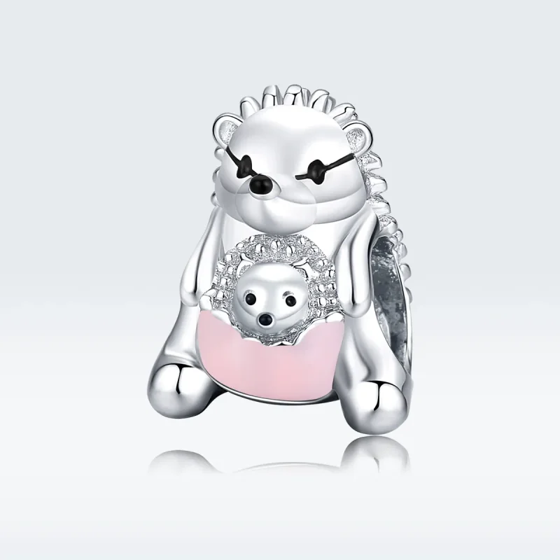 (image for) Pandora Style Silver Charm, Mother Hedgehog, Multicolor Enamel - BSC239 - View 5