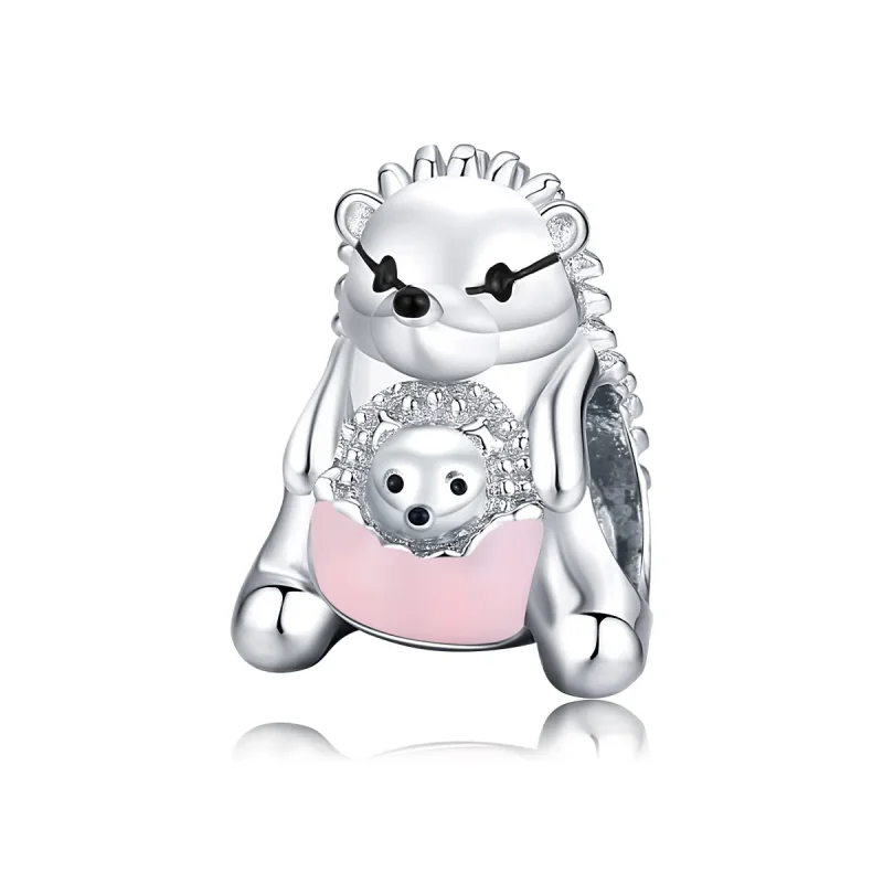 (image for) Pandora Style Silver Charm, Mother Hedgehog, Multicolor Enamel - BSC239 - Product Image