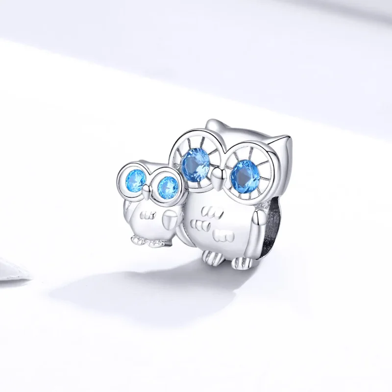 (image for) Pandora Style Silver Charm, Mother Owl - BSC238 - View 2
