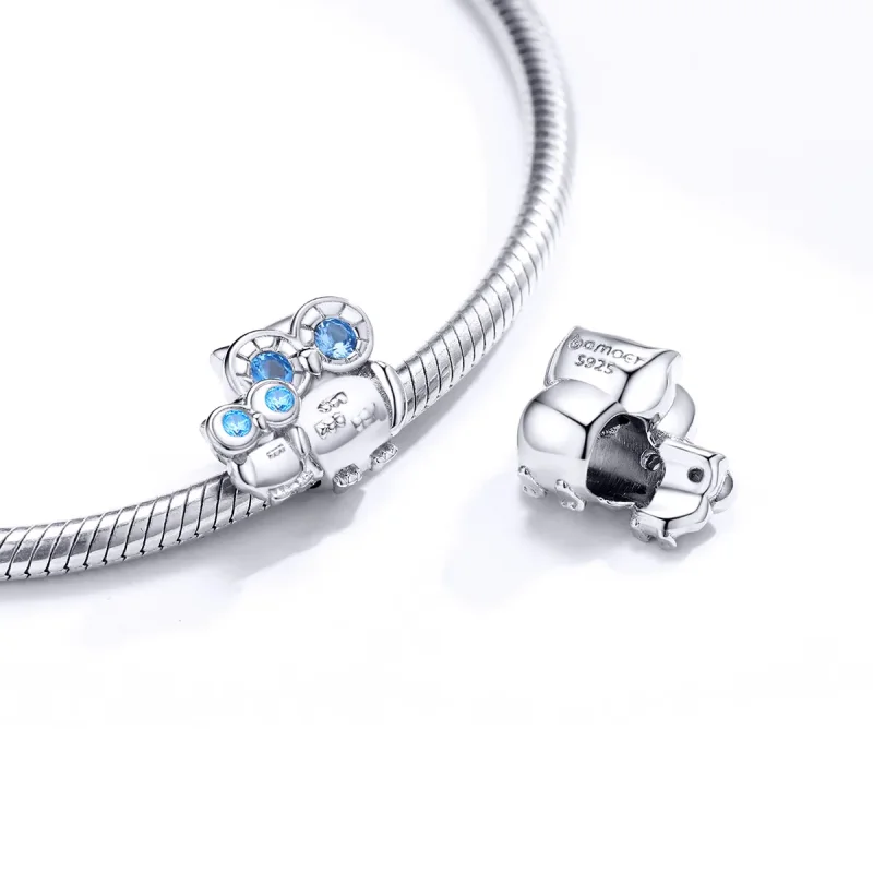 (image for) Pandora Style Silver Charm, Mother Owl - BSC238 - View 4