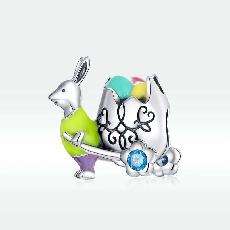 (image for) Pandora Style Silver Charm, Mr. Rabbit, Multicolor Enamel - SCC1755 - View 5
