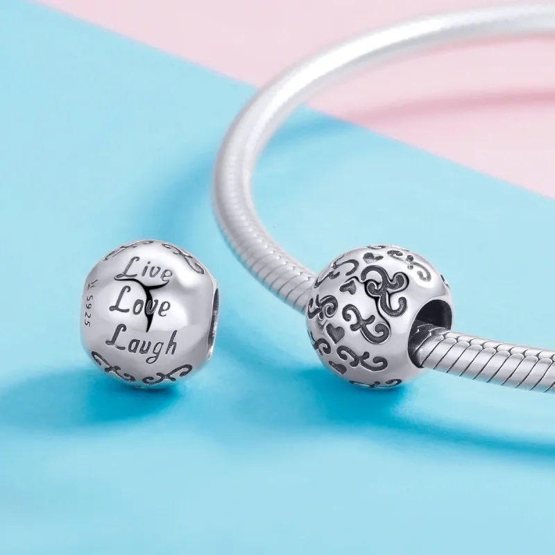 (image for) Pandora Style Silver Charm, My Happy Life - SCC966 - View 4