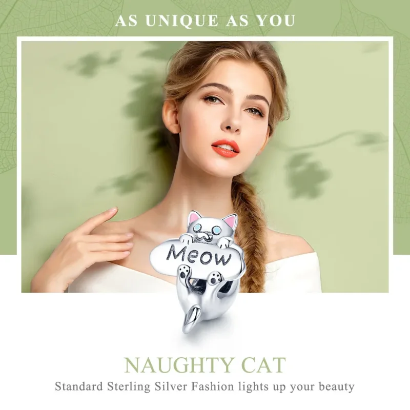 (image for) Pandora Style Silver Charm, Naughty Cat Perfume Bottle, Multicolor Enamel - SCC8 - View 6
