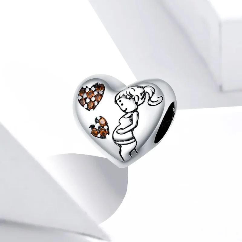 (image for) Pandora Style Silver Charm, New Mom Pregnancy - SCC1589 - View 2