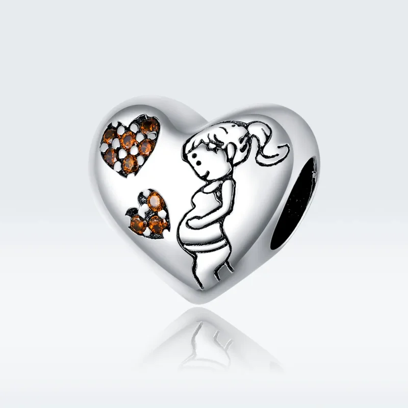 (image for) Pandora Style Silver Charm, New Mom Pregnancy - SCC1589 - View 5