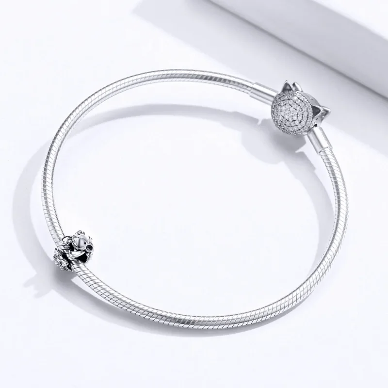 (image for) Pandora Style Silver Charm, Nino The Hedgehog - SCC1420 - View 3