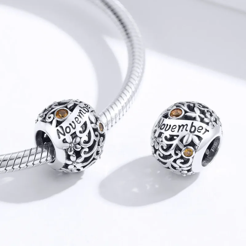(image for) Pandora Style Silver Charm, November Birthstone - SCC1385-11 - View 2