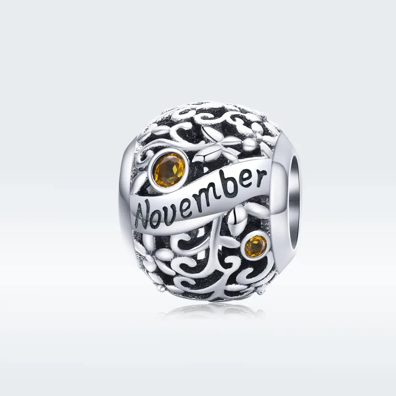 (image for) Pandora Style Silver Charm, November Birthstone - SCC1385-11 - View 5