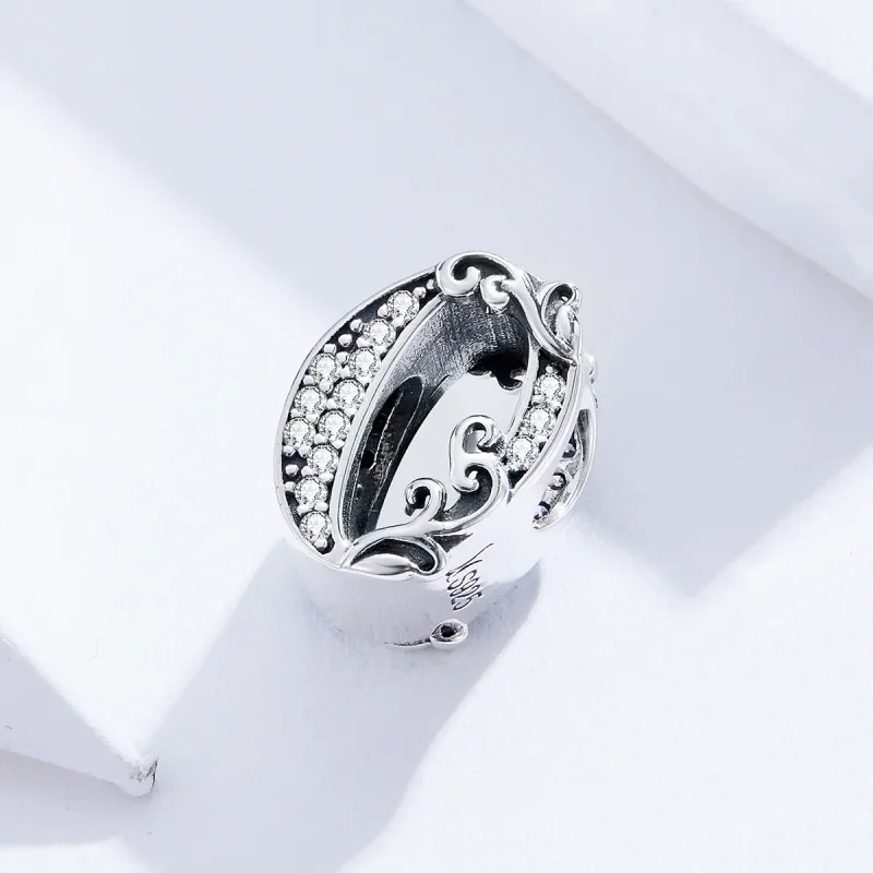 (image for) Pandora Style Silver Charm, Number 0 - SCC1418-0 - View 2