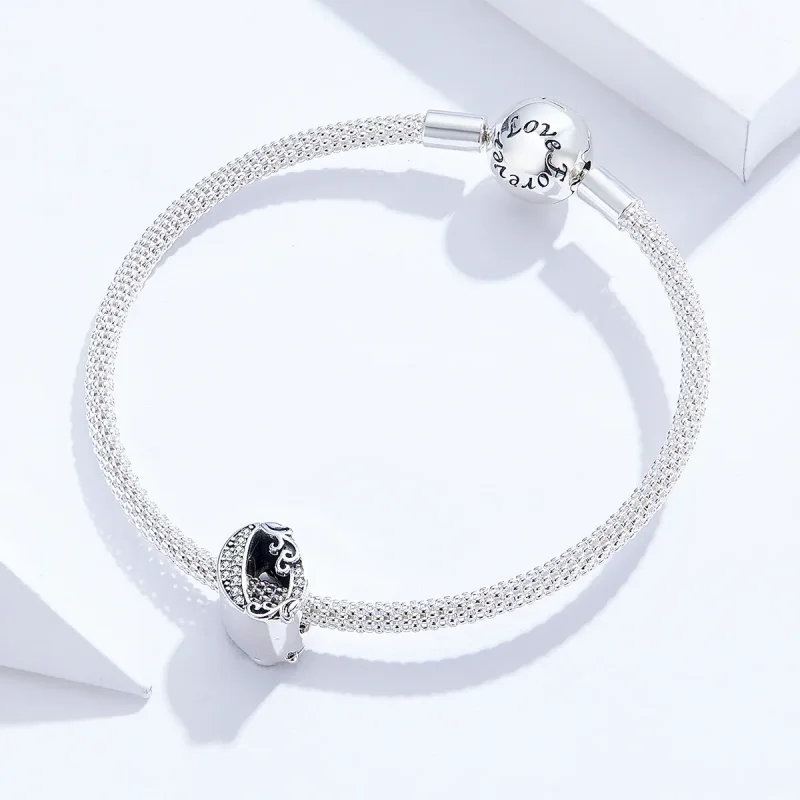 (image for) Pandora Style Silver Charm, Number 0 - SCC1418-0 - View 3