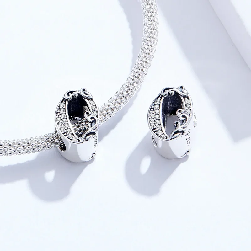 (image for) Pandora Style Silver Charm, Number 0 - SCC1418-0 - View 4