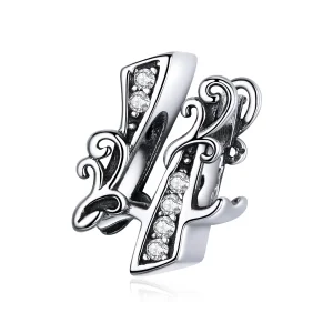 (image for) Pandora Style Silver Charm, Number 4 - SCC1418-4