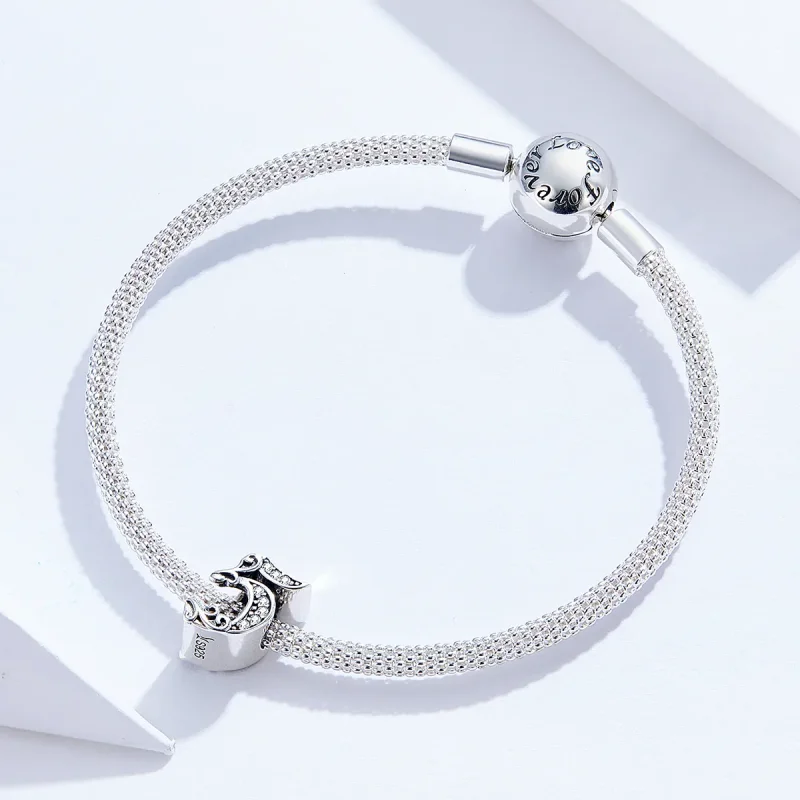 (image for) Pandora Style Silver Charm, Number 5 - SCC1418-5 - View 3