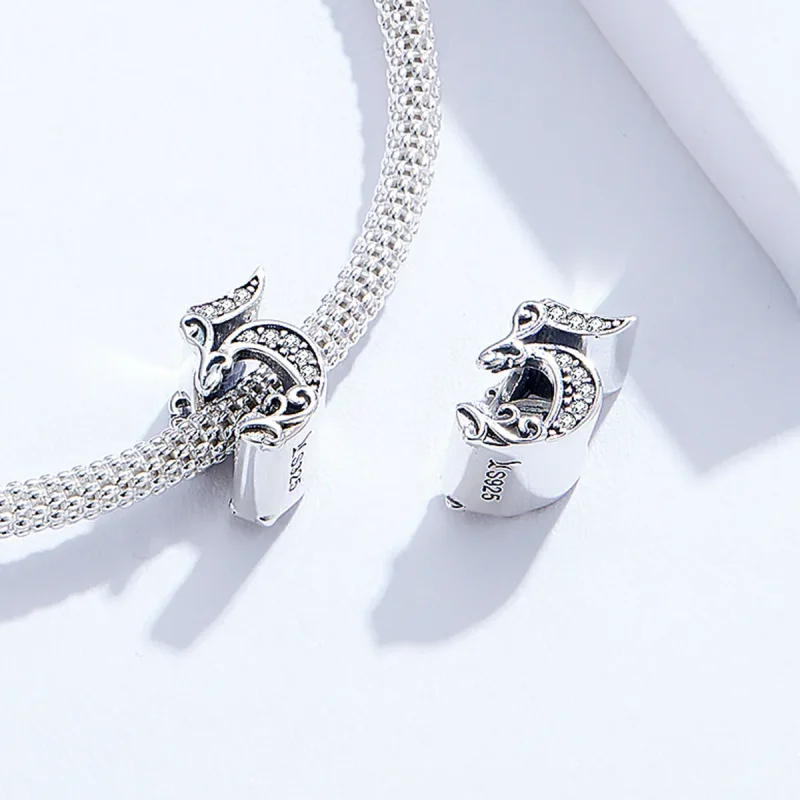 (image for) Pandora Style Silver Charm, Number 5 - SCC1418-5 - View 4