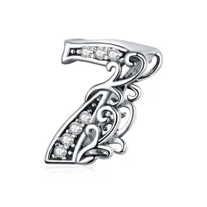 (image for) Pandora Style Silver Charm, Number 7 - SCC1418-7