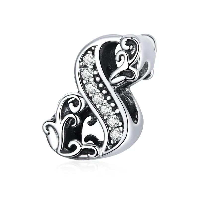 (image for) Pandora Style Silver Charm, Number 8 - SCC1418-8 - Product Image