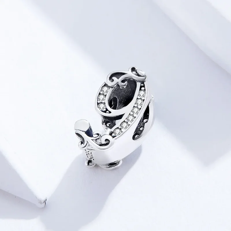 (image for) Pandora Style Silver Charm, Number 9 - SCC1418-9 - View 2