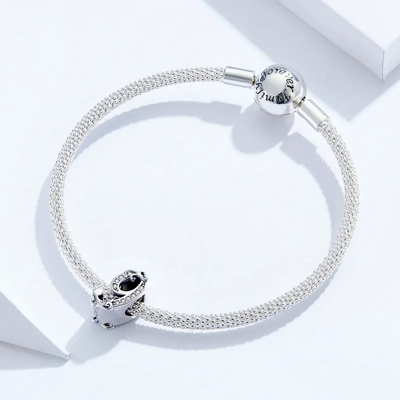 (image for) Pandora Style Silver Charm, Number 9 - SCC1418-9 - View 3