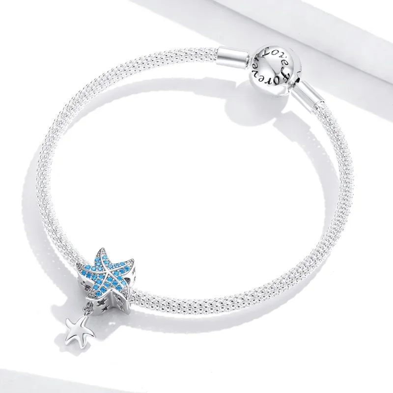 (image for) Pandora Style Silver Charm, Oceanic Starfish - BSC252 - View 3