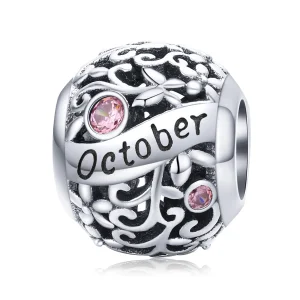 (image for) Pandora Style Silver Charm, October Birthstone - SCC1385-10