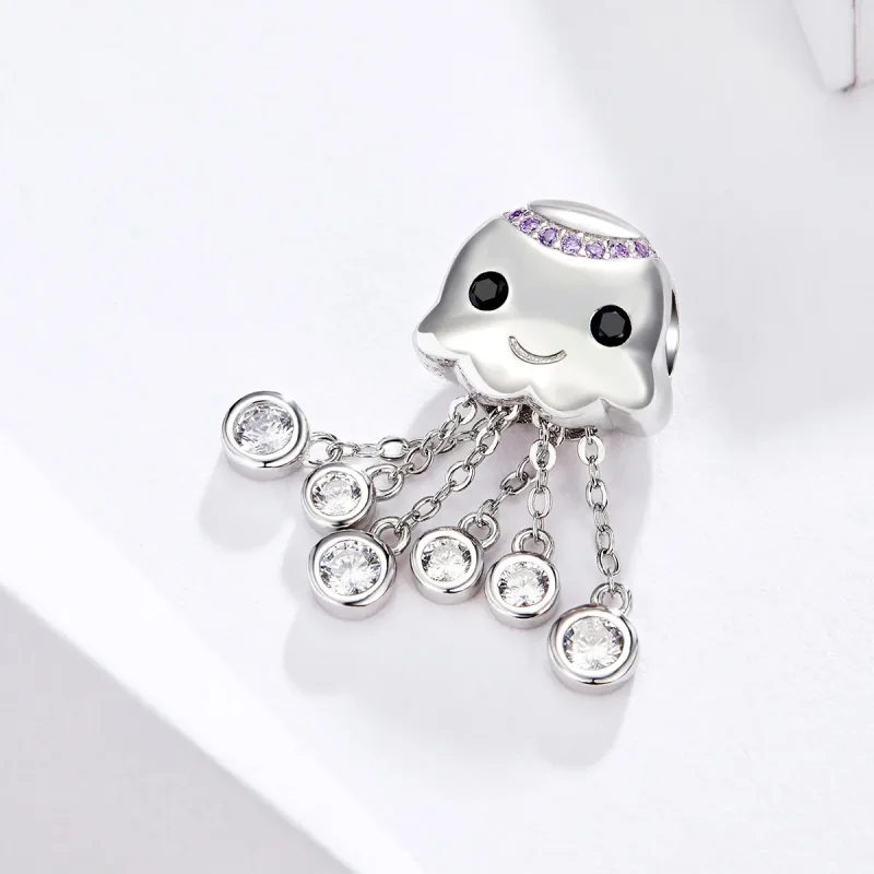 (image for) Pandora Style Silver Charm, Octopus - BSC081 - View 2