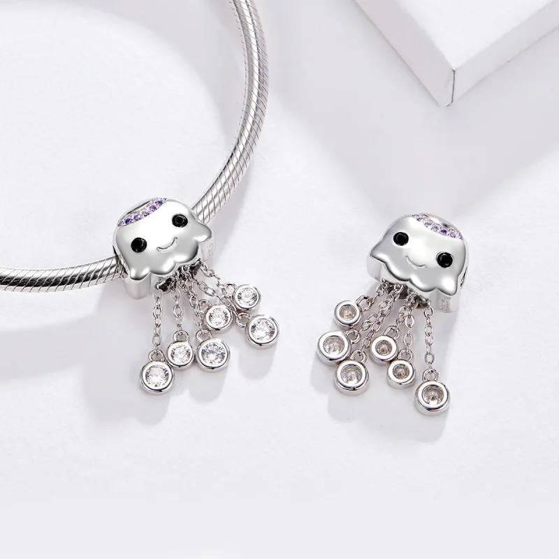 (image for) Pandora Style Silver Charm, Octopus - BSC081 - View 3