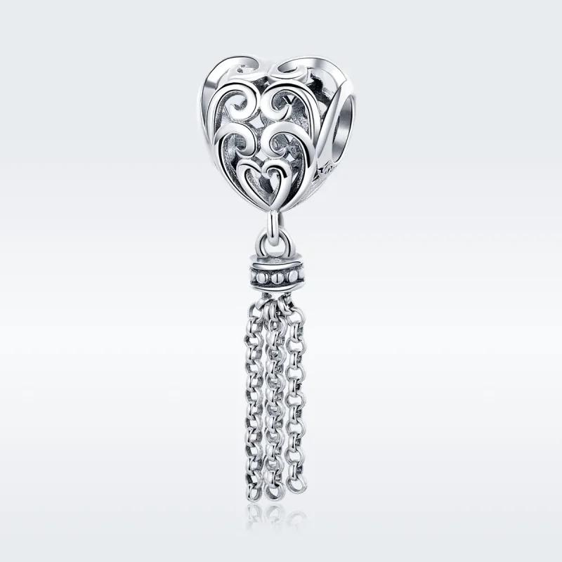 (image for) Pandora Style Silver Charm, Openwork Dreamcatcher - SCC722 - View 3