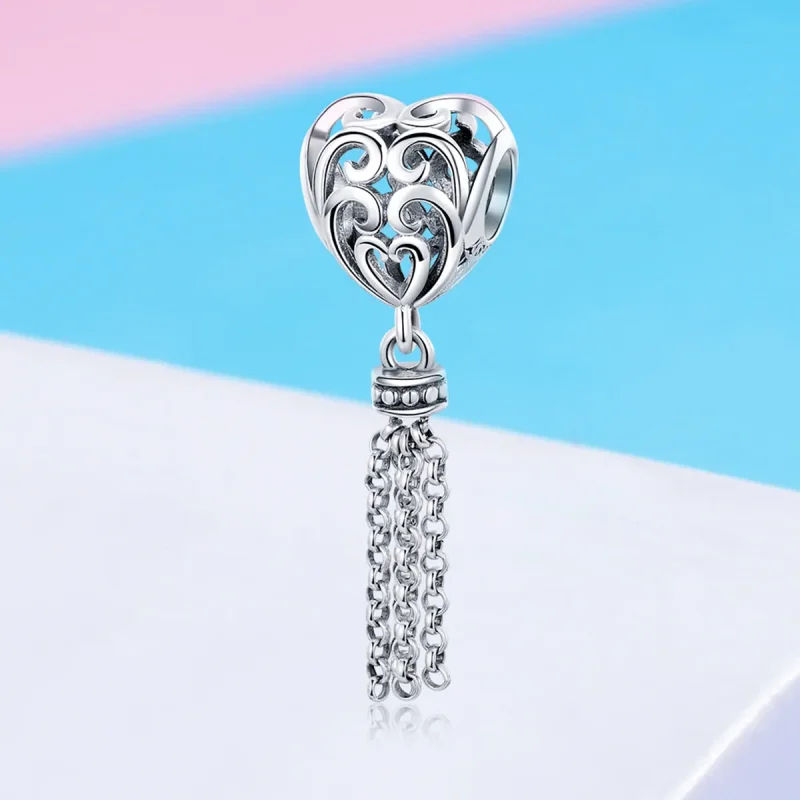 (image for) Pandora Style Silver Charm, Openwork Dreamcatcher - SCC722 - View 4