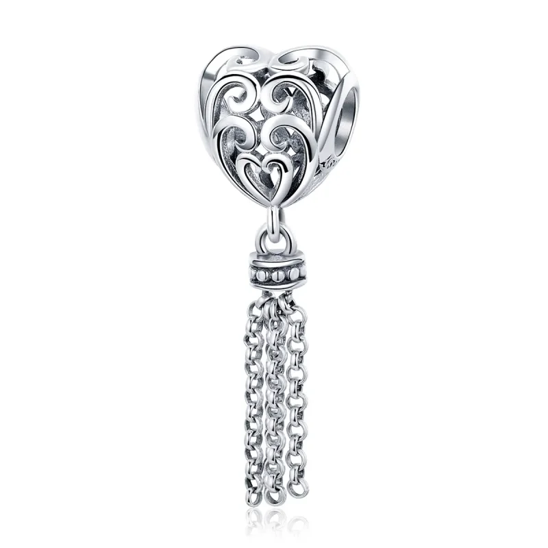 (image for) Pandora Style Silver Charm, Openwork Dreamcatcher - SCC722 - Product Image
