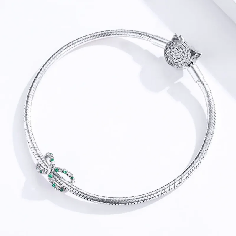 (image for) Pandora Style Silver Charm, Ouroboros - BSC186 - View 3