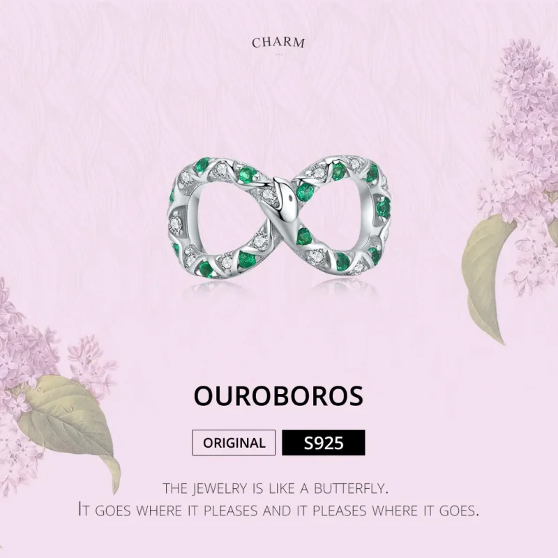 (image for) Pandora Style Silver Charm, Ouroboros - BSC186 - View 6