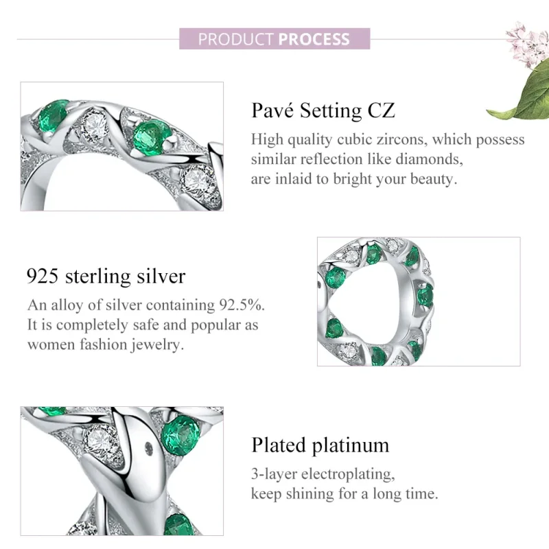 (image for) Pandora Style Silver Charm, Ouroboros - BSC186 - View 8