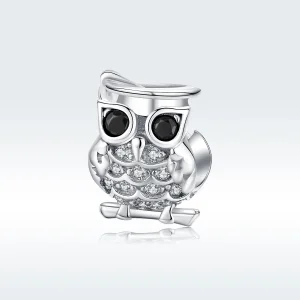 (image for) Pandora Style Silver Charm, Owl - BSC124