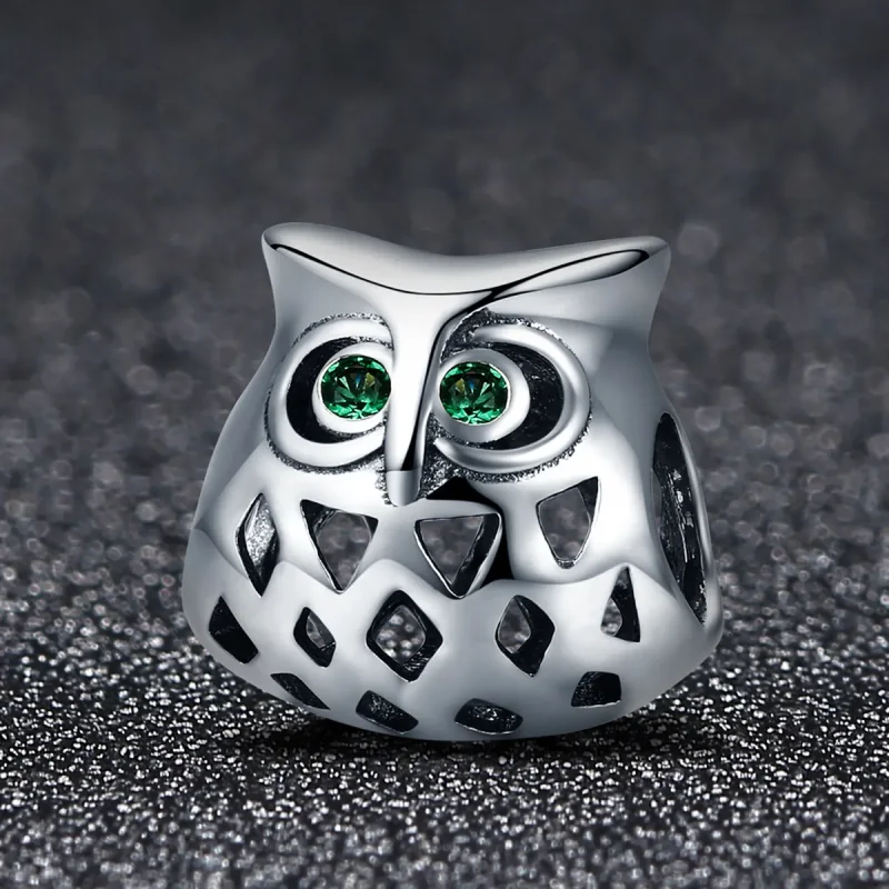 (image for) Pandora Style Silver Charm, Owl - SCC424 - View 2