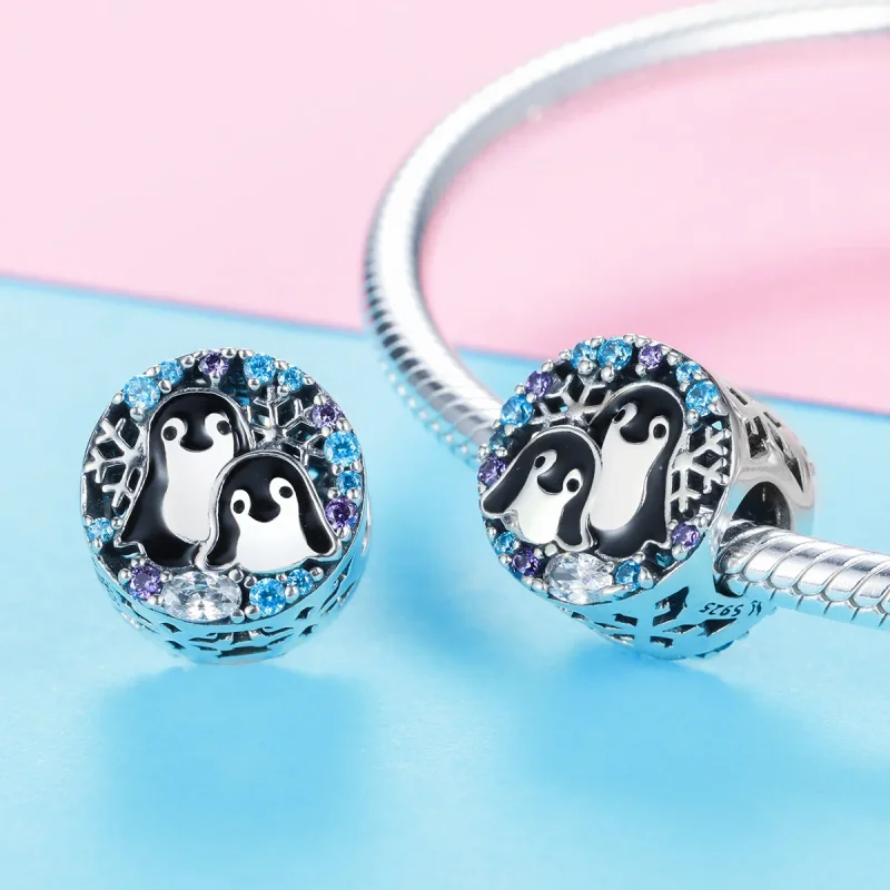 (image for) Pandora Style Silver Charm, Penguin House, Multicolor Enamel - SCC992 - View 3