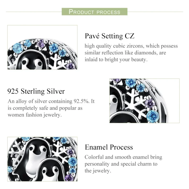 (image for) Pandora Style Silver Charm, Penguin House, Multicolor Enamel - SCC992 - View 7