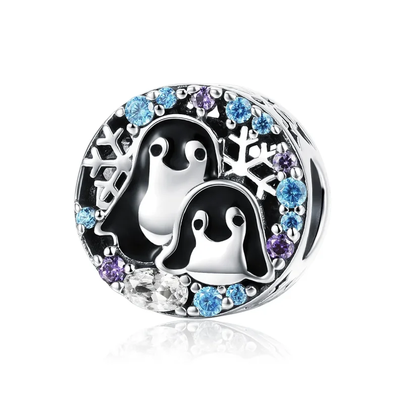 (image for) Pandora Style Silver Charm, Penguin House, Multicolor Enamel - SCC992 - Product Image