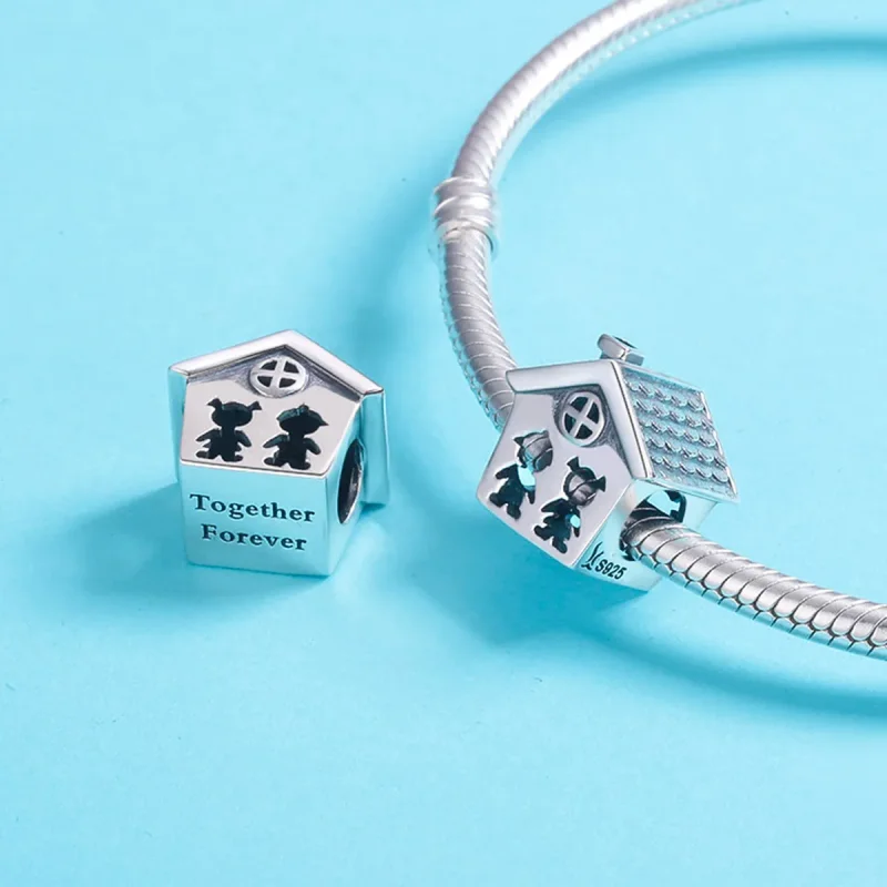 (image for) Pandora Style Silver Charm, Perfect Life With A Loving Home - SCC541 - View 5