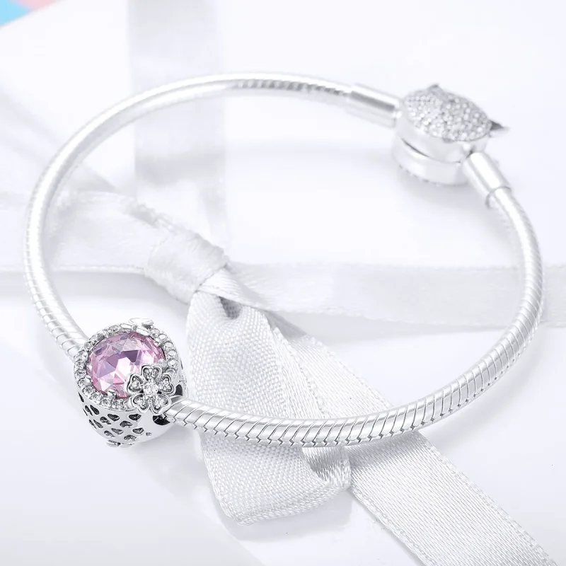 (image for) Pandora Style Silver Charm, Pink Flavor - SCC904 - View 3