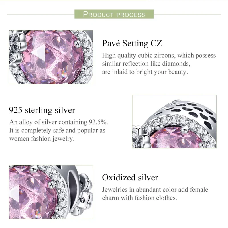 (image for) Pandora Style Silver Charm, Pink Flavor - SCC904 - View 7