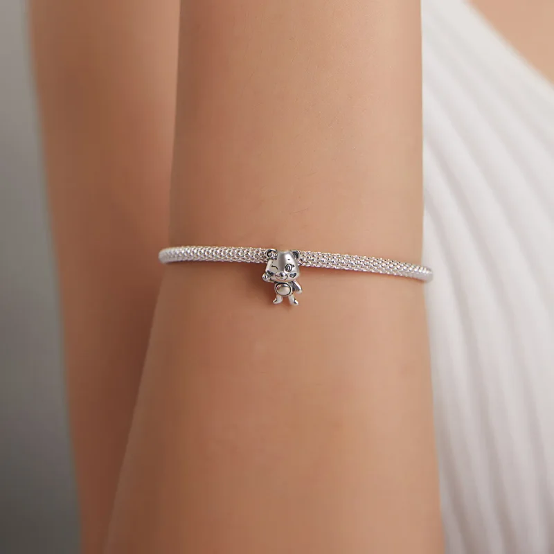 (image for) Pandora Style Silver Charm, Playful Bear - SCC1870 - View 5