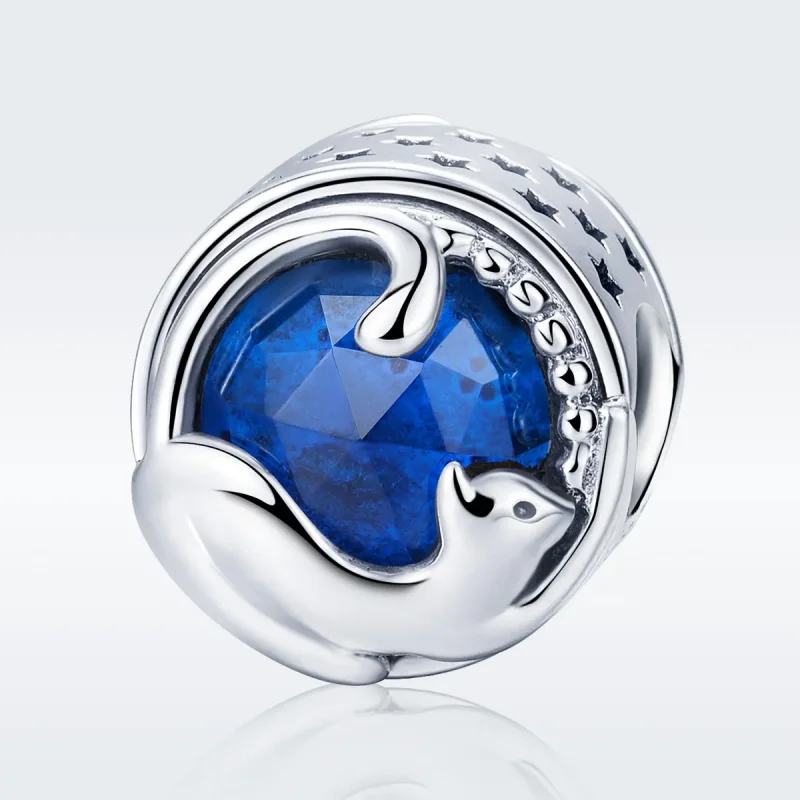 (image for) Pandora Style Silver Charm, Playful Cat - SCC708 - View 2