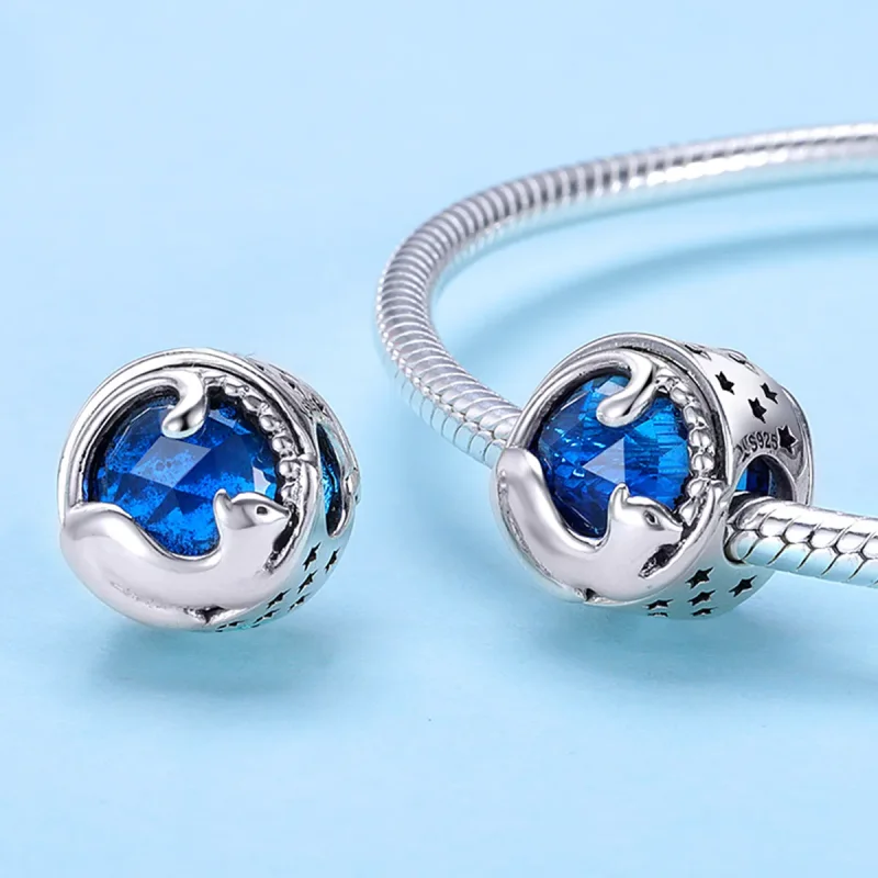 (image for) Pandora Style Silver Charm, Playful Cat - SCC708 - View 3
