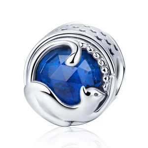 (image for) Pandora Style Silver Charm, Playful Cat - SCC708