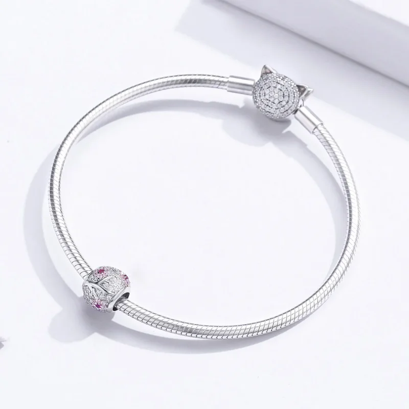 (image for) Pandora Style Silver Charm, Plum Blossom - BSC153 - View 3