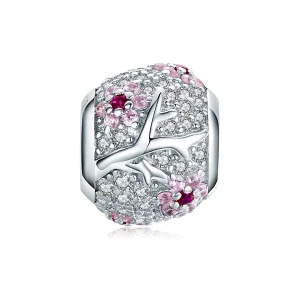 (image for) Pandora Style Silver Charm, Plum Blossom - BSC153