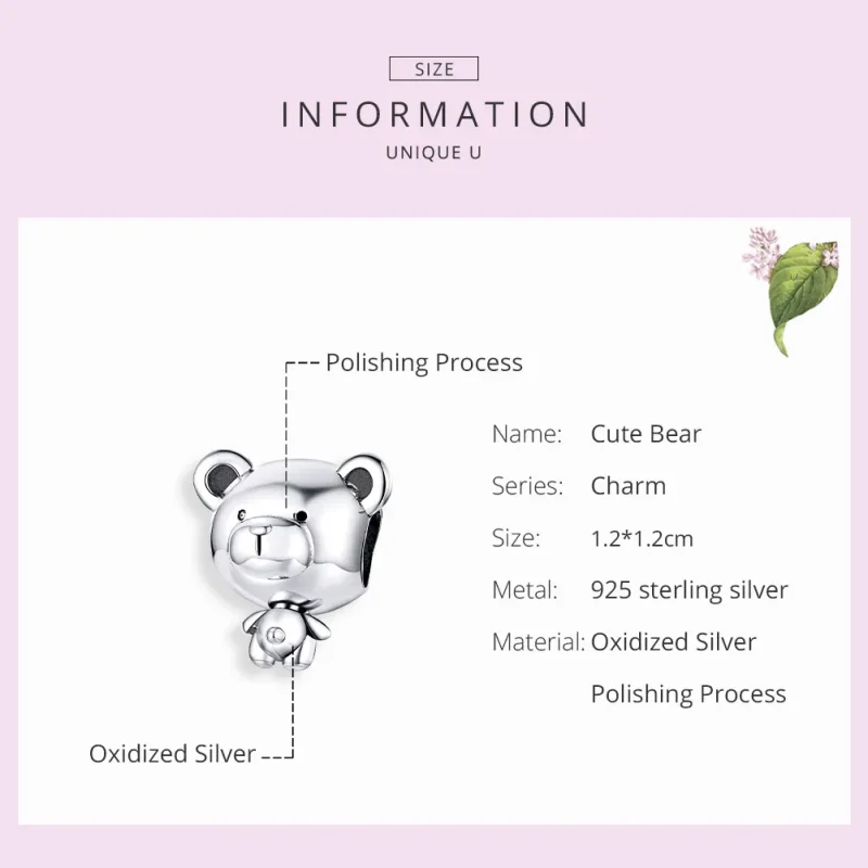 (image for) Pandora Style Silver Charm, Pooh - SCC1502 - View 7